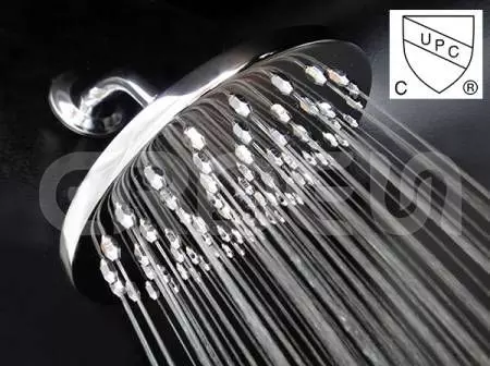 UPC cUPC Circle Brass Single Function Rain Shower Head